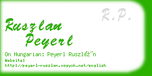 ruszlan peyerl business card
